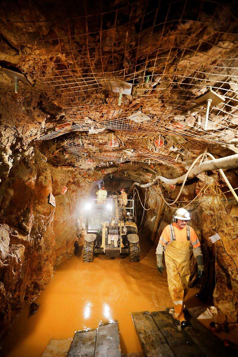 inside a gold mine