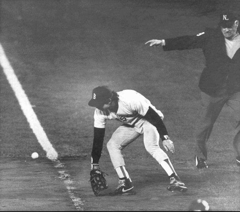 Bill Buckner of the Boston Red Sox looks on before an Major League