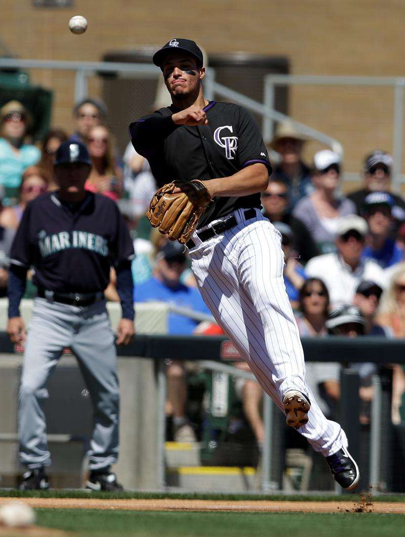 Nolan Arenado's leaping throw!