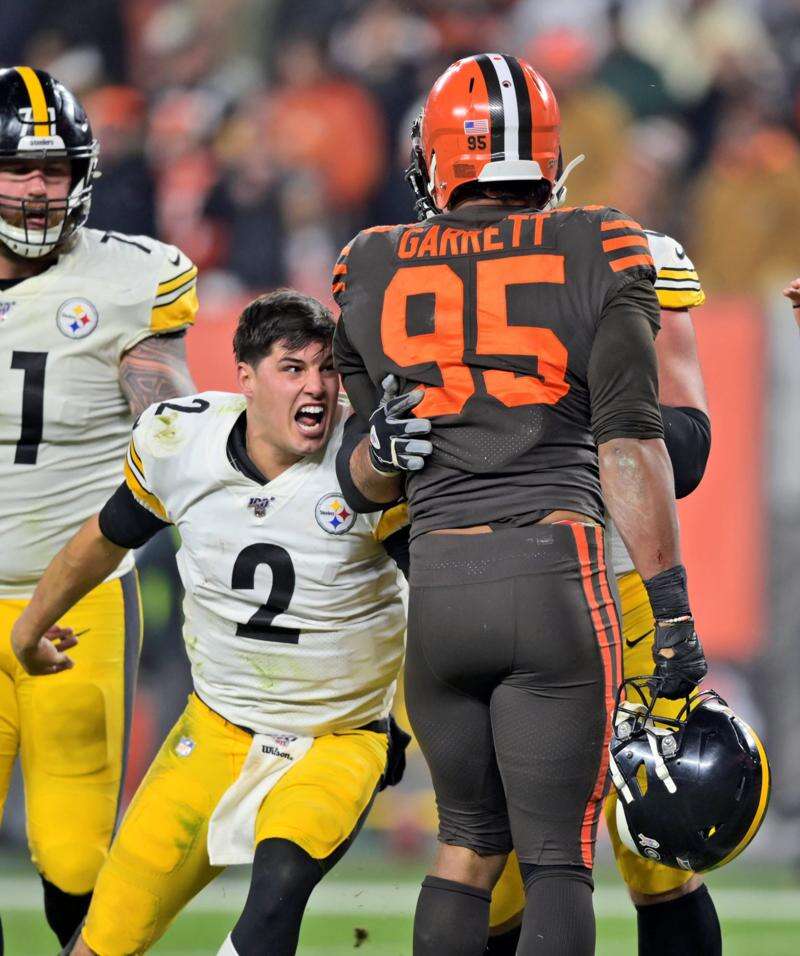 Browns intercept Mason Rudolph four times in 21-7 win over Steelers marred  by melee, ejections - NBC Sports