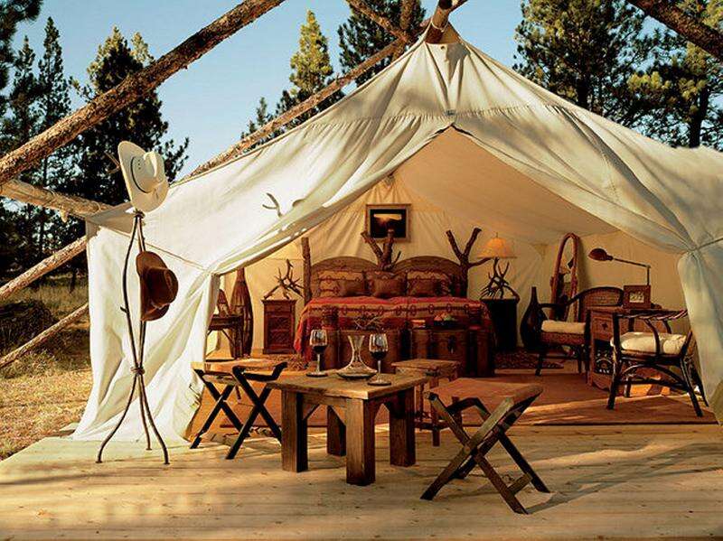 Luxury camping on sale