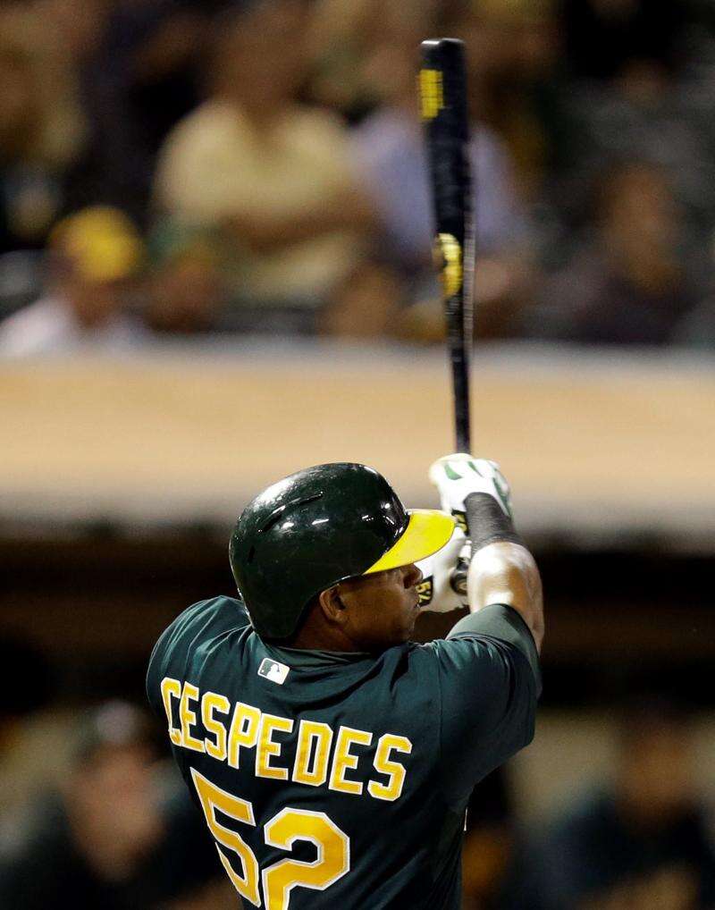 Majestic Yoenis Cespedes Oakland Athletics Youth Name & Number T