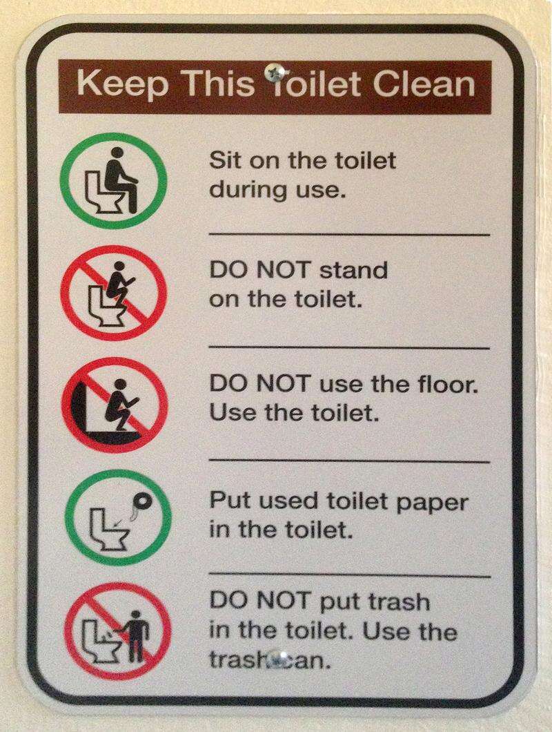 do not use toilet sign