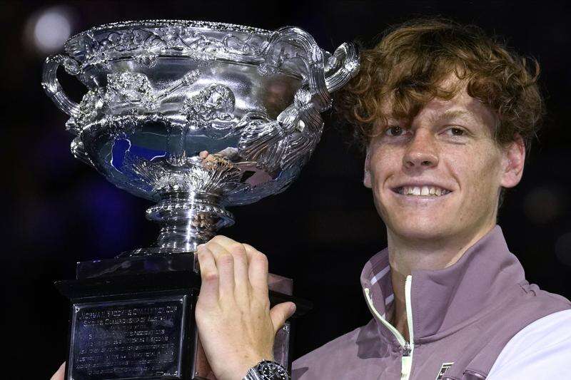 Sinner rallies from 2 sets down to win the Australian Open final