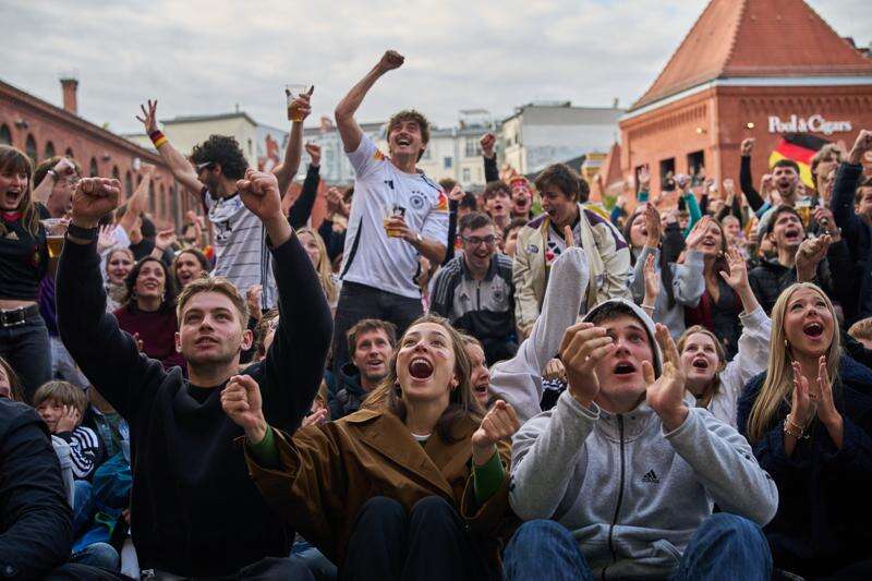 Fans watching a World Cup match in Berlin