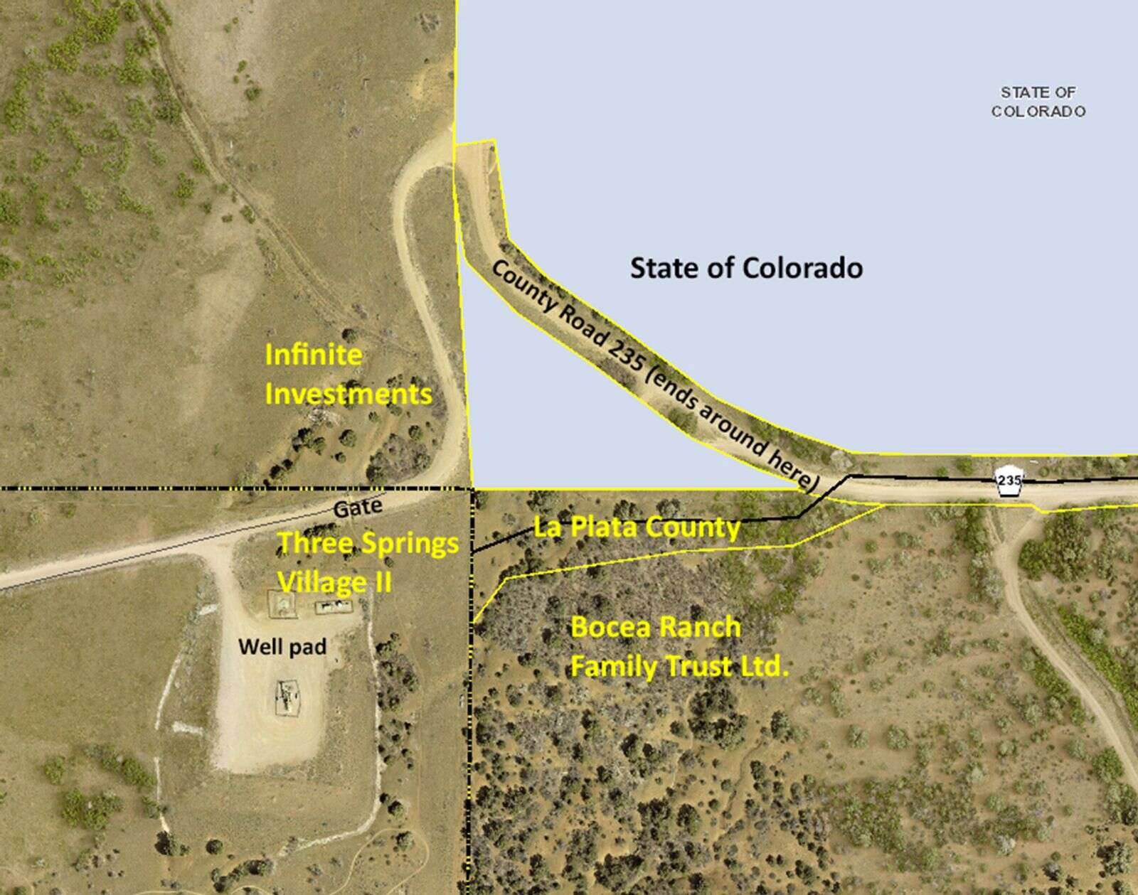 colorado county road map