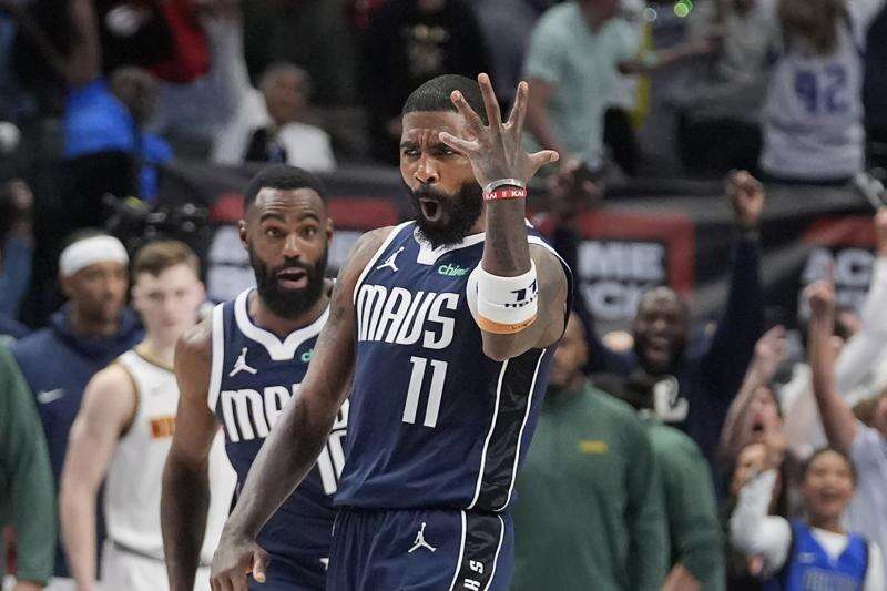 Kyrie Irving s running left hander at the buzzer lifts Mavs over