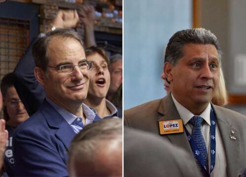 Weiser debates independent Lopez in first Colorado governor debate , with Marx absent