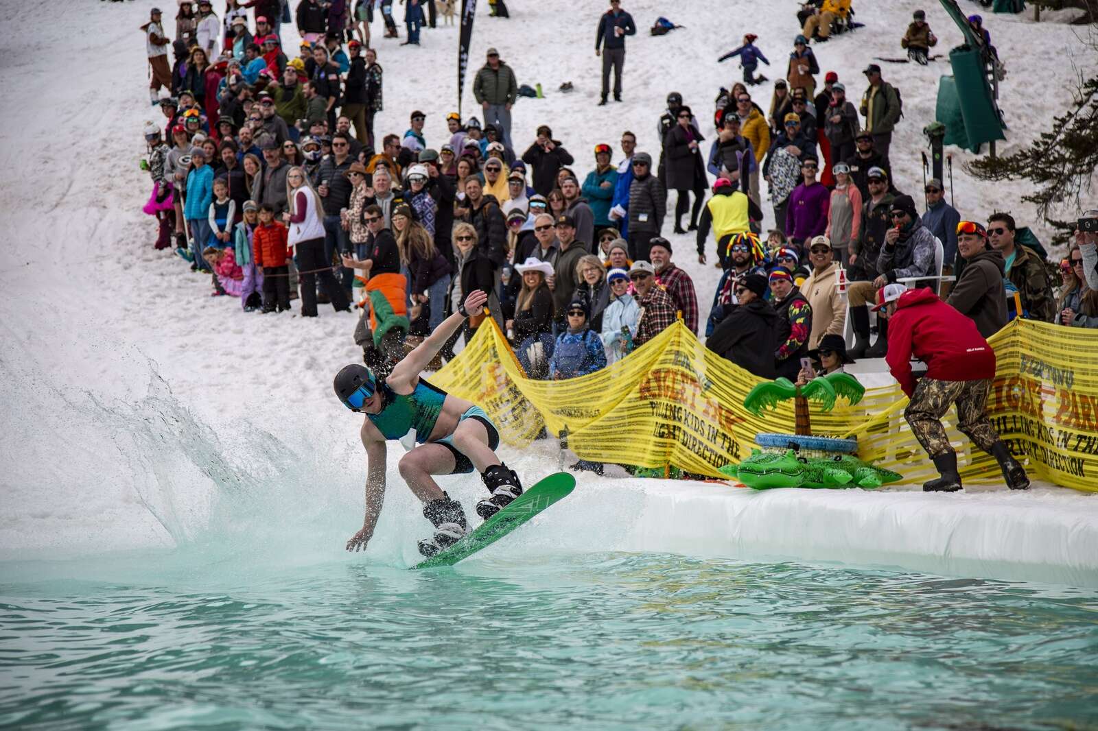 Some make it, others don’t in Purgatory Resort’s annual pond skimming ...