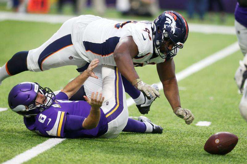 Jersey fumbled, handed off to Denver Broncos rookie