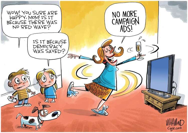 Editorial cartoon: No more campaign ads – The Durango Herald